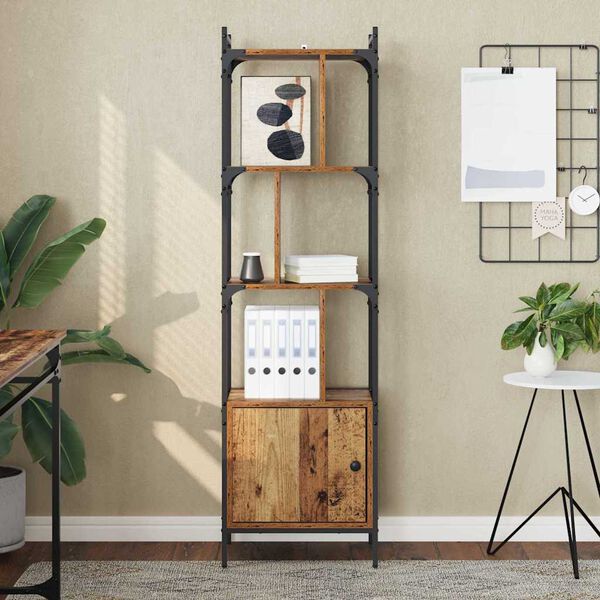 vidaXL Bokhylle Gamle tre 44,5 x 30 x 154,5 cm Konstruert tre