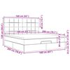 vidaXL Ottoman sengeramme med madrasser m&oslash;rkebl&aring; 160x200cm fl&oslash;yel
