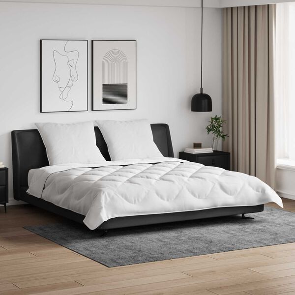 vidaXL Dyne med pute 3 pcs Hvit Mikrofiber