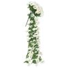 vidaXL Blomsterkranser for jul 3 stk hvit 85 cm