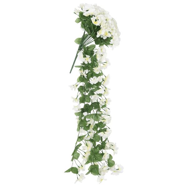 vidaXL Blomsterkranser for jul 3 stk hvit 85 cm