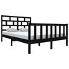 vidaXL Sengeramme svart heltre furu 150x200 cm King Size