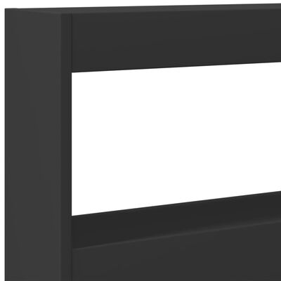 vidaXL Hodegavl skap med LED svart 180x17x102 cm