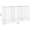 vidaXL Gabion med dekker galvanisert st&aring;l 200x60x100 cm