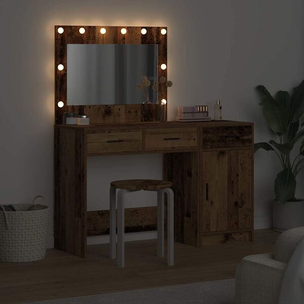 vidaXL Sminkebord med skuff 2 pcs Brun 40 x 41 x 75 cm Konstruert tre