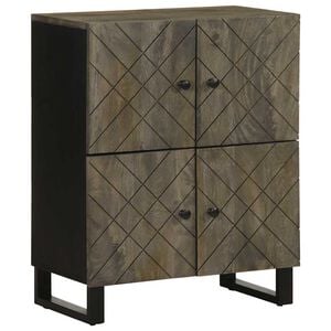 vidaXL Skjenk svart 60x33x75 cm heltre mango