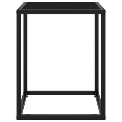 vidaXL Salongbord svart med svart glass 40x40x50 cm