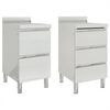 vidaXL Kommersielle kj&oslash;kkenskap 2 stk 50x60x96 cm rustfritt st&aring;l
