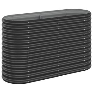 vidaXL H&oslash;ybed galvanisert st&aring;l 114x40x68 cm antrasitt