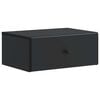 vidaXL Vegghengt Nattbord Svart 49 x 34,5 x 20 cm Konstruert tre