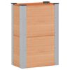 vidaXL H&oslash;ybed Brun 50 x 30 x 72 cm WPC og Aluminium