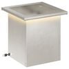 vidaXL Hageplantekasse med LED S&oslash;lv 30 x 30 x 30 cm Rustfritt st&aring;l