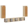 vidaXL TV vegghyllesett Veggmontert 4 pcs Sonoma eik Konstruert tre