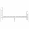 vidaXL Sengeramme i metall med hode- og fotgavl hvit 100x190 cm