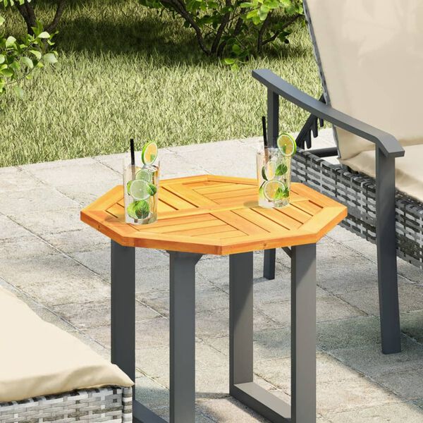 vidaXL Bordplate 50x50x2 cm åttekantet heltre akasie