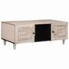 vidaXL Kaffebord Blek Hvit 100 x 54 x 40 cm Massiv mango tre