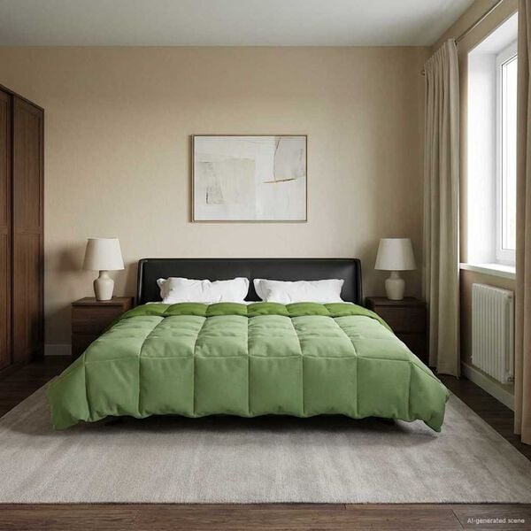 vidaXL Sommerdyne Quilted gr&oslash;nn 220 x 260 cm Mikrofiber