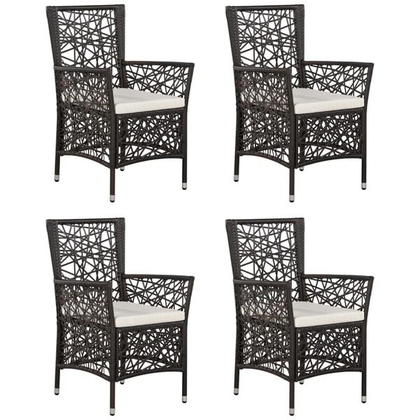 vidaXL Utend&oslash;rs spisestue 5 deler brun