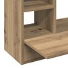vidaXL Veggmontert skrivebord med hylle artisan eik 105 x 48 x 75 cm