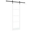 vidaXL Skyved&oslash;r Hvit 78 x 232 cm Massivt furutre og glass