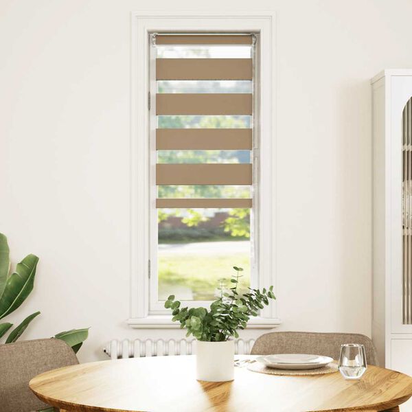 vidaXL Sebragardin sandbrun 40x100 cm stoff bredde 35,9 cm polyester