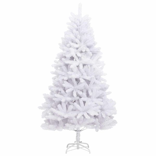vidaXL Kunstig juletre med 300 LED Hvit 300 cm PVC og metall