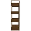 vidaXL Bokhylle/romdeler honningbrun 80x35x125 cm heltre