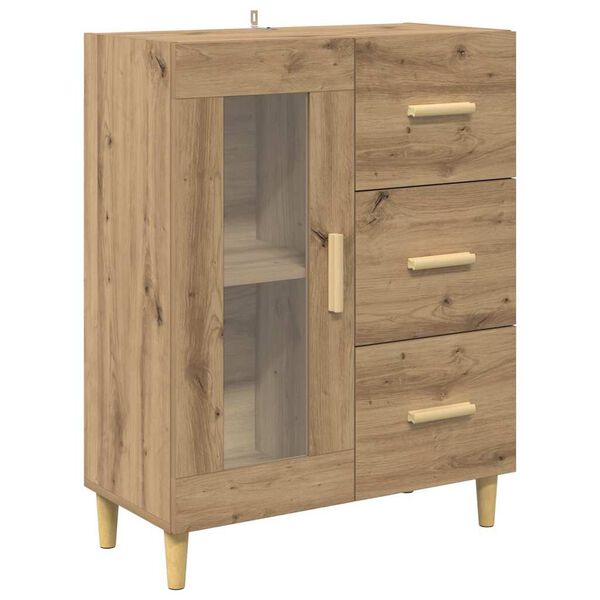 vidaXL Serviesskap Artisan Eik 69,5 x 34 x 90 cm Konstruert tre
