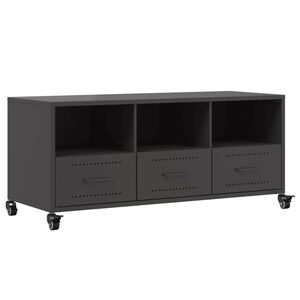 vidaXL TV-benk svart 100,5x39x43,5 cm st&aring;l