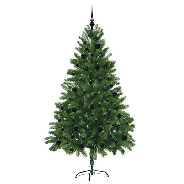 vidaXL Juletre med 300 LED med stativ grønn 180 cm PE