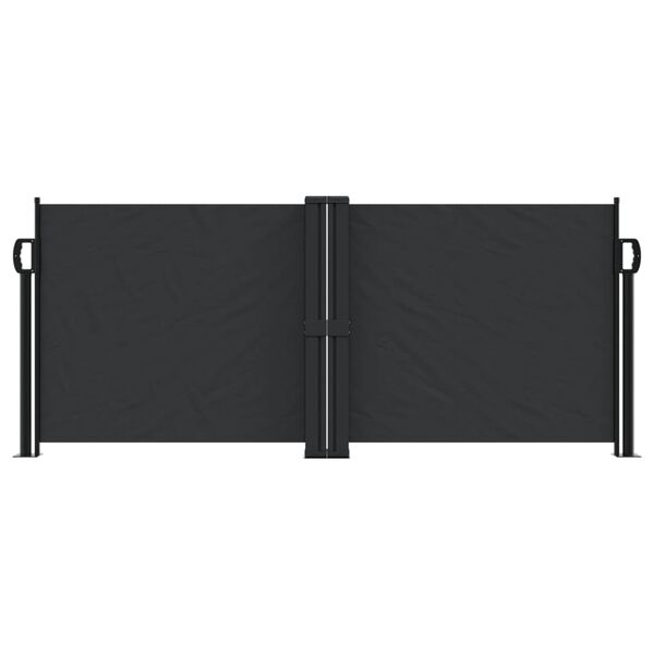 vidaXL Uttrekkbar sidemarkise 100x600 cm svart