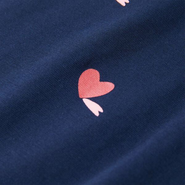 T-skjorte for barn marinebl&aring; 140