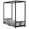 vidaXL Barnesengeramme svart 80x200 cm heltre furu