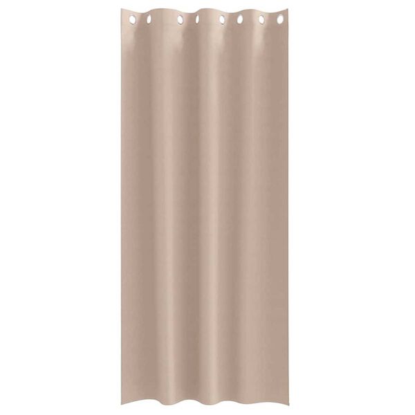 vidaXL M&oslash;rkleggende Gardiner med Ringer 2 pcs Gr&aring;brun 260 x 140 cm