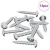 vidaXL Selvgjengende Spiker 12 pcs Sinkbelagt 4 x 25 mm St&aring;l