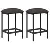 vidaXL Barstol 2 pcs M&oslash;rkegr&aring; 40 x 32 x 64 cm Konstruert tre