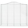 vidaXL Gabionkurver buede 14 stk 200x50x160/180 cm galvanisert jern