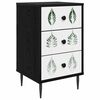 vidaXL Nattbordskap HANAU Svart eik 36 x 33 x 61 cm Konstruert tre