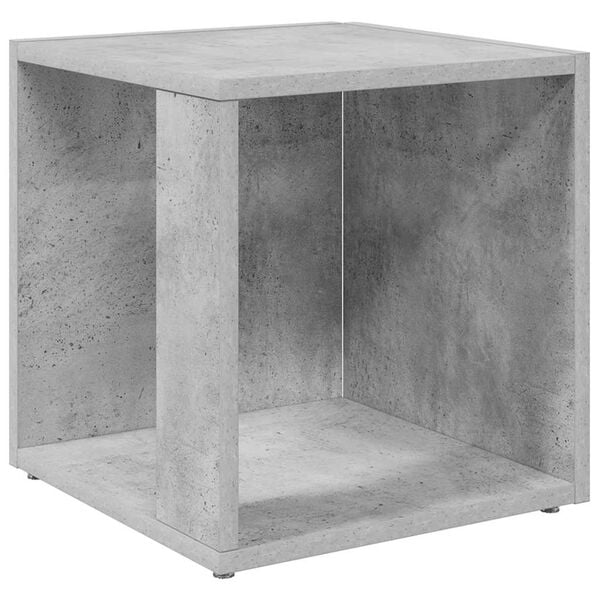 vidaXL Sidebord betonggr&aring; 33x33x34,5 cm konstruert tre