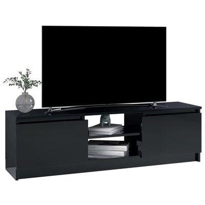 vidaXL TV-benk høyglans svart 120x30x35,5 cm sponplate