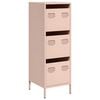 vidaXL Highboard rosa 39x35x103,5 cm st&aring;l
