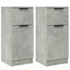 vidaXL Skjenker 2 stk betonggr&aring; 30x30x70 cm konstruert tre
