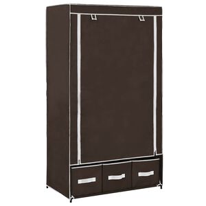vidaXL Garderobe brun 87x49x159 cm stoff