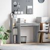 vidaXL Skrivebord med hylle Grå Sonoma 100 x 40 x 90 cm Konstruert tre