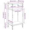 vidaXL Sidetabell med hylle Gamle tre 40 x 30 x 75 cm Konstruert tre