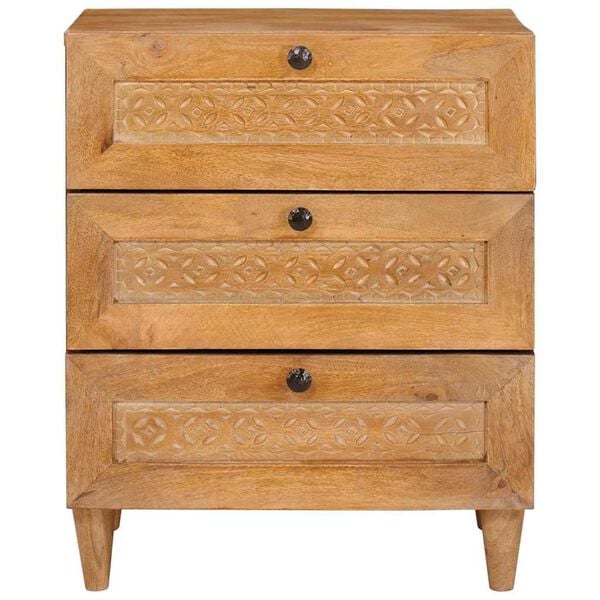 vidaXL Nattbordskap Lys Brun 50 x 33 x 62 cm Massivt akasietre