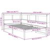vidaXL Seng med bokhylle uten madrass 90x200 cm heltre furu