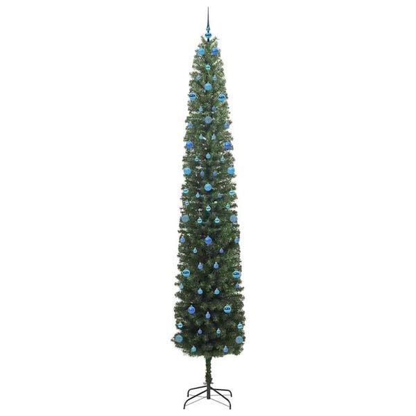 vidaXL Kunstig juletre med 300 LED gr&oslash;nn 300 cm PVC og st&aring;l og plast