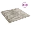 vidaXL Veggpaneler 48 stk beton 50x50 cm XPS 12 m&sup2; stein