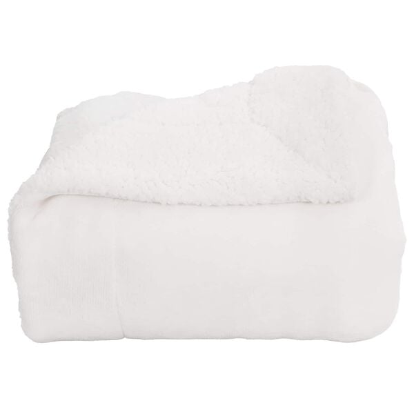 vidaXL Kastteppe Hvit 150 x 200 cm Fleece